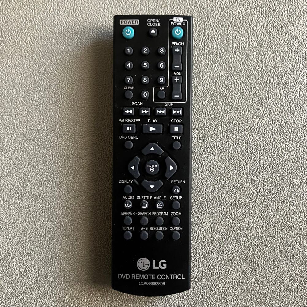 LG DVD Remote Control COV336206 OEM Replacement Black Tested Working